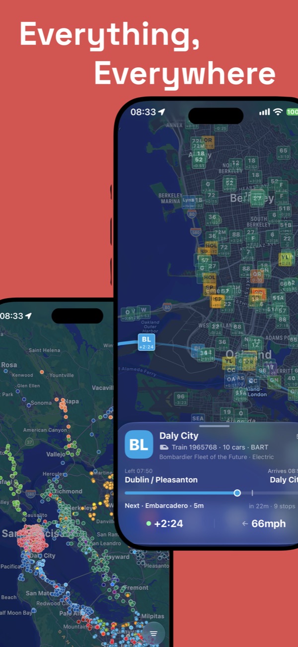 Every vehicle in the Bay Area, live on one map