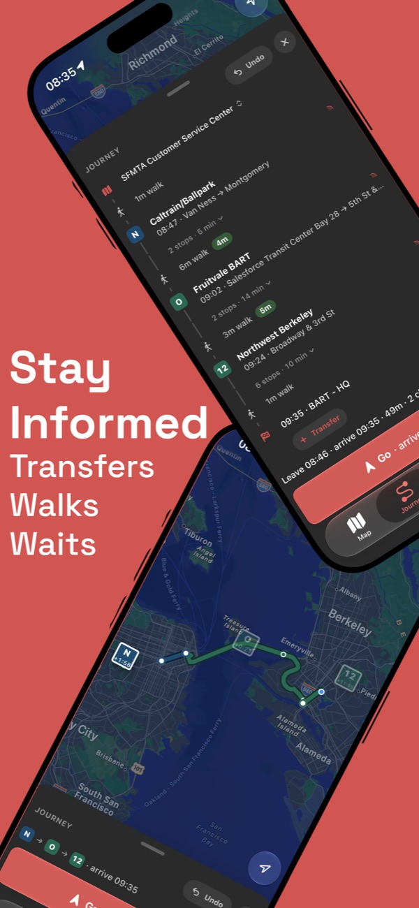 Go guides you through a trip as you ride