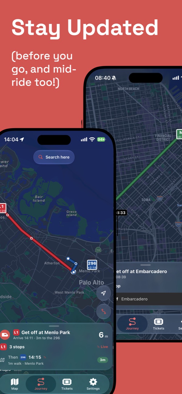 Updates before you go and while you ride