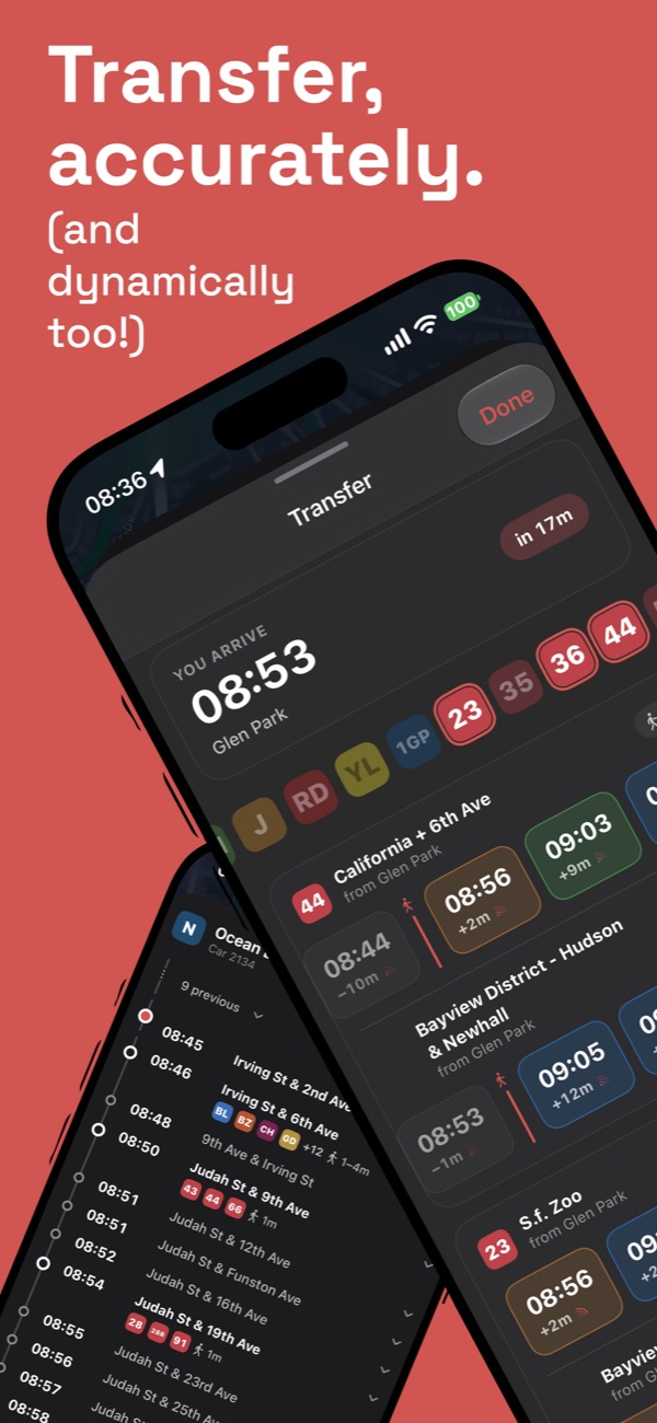 Transfers, timed to the minute